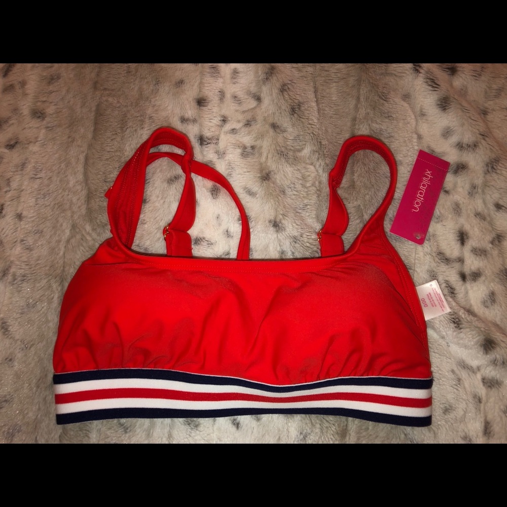 RED WHITE AND BLUE Bathing Suite Top